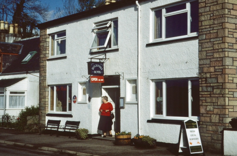 Scotland - Joan Outside Rockvilla Hotel Loch Carron May 1998.jpg